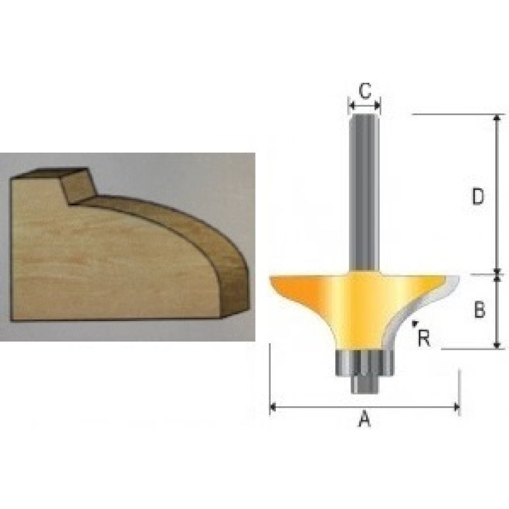Фреза фигирейная горизонтальная Makita 63, 5х19х12х45х2Т, D-11782