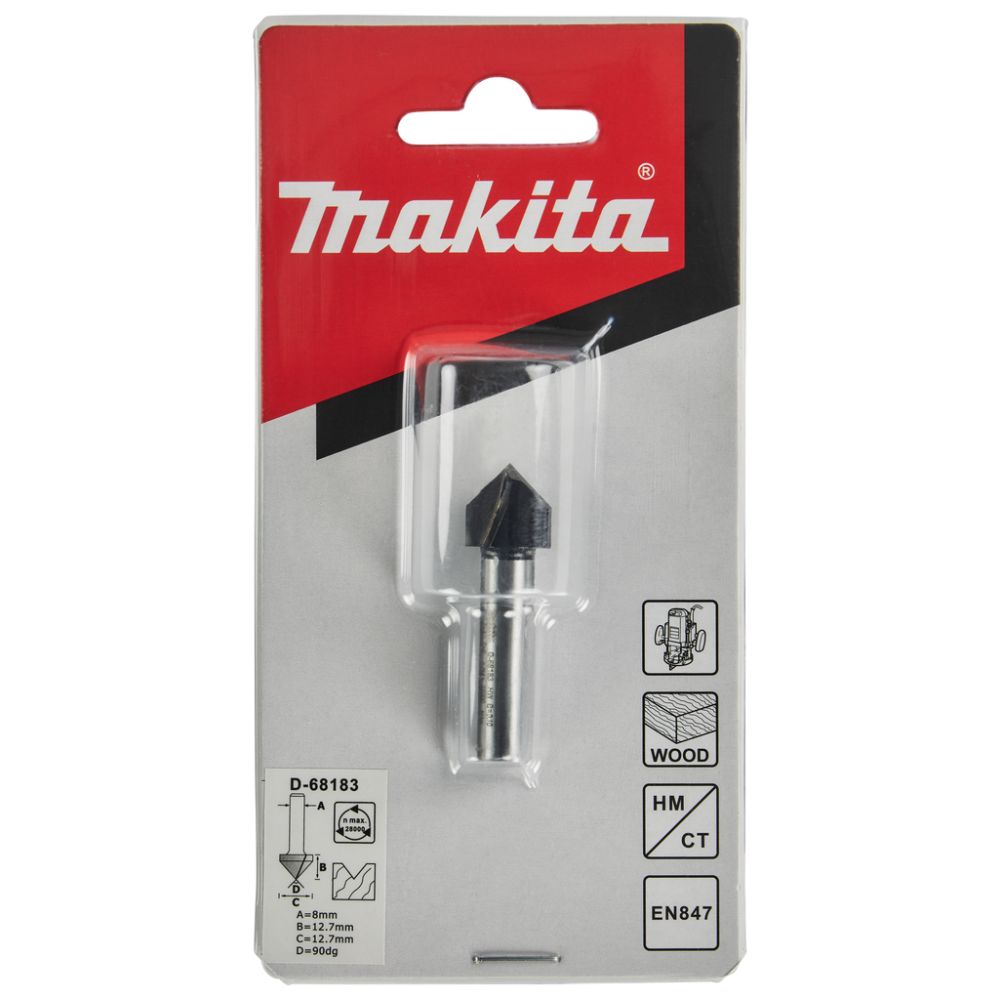 Фреза Makita V-образная "Standard", 12.7х44.7х12.7 мм (D-68183)