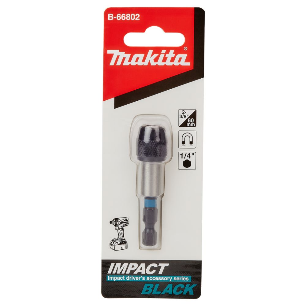 Магнитный держатель Makita с зажимным патроном, 60 мм Impact Black, (B-66802)