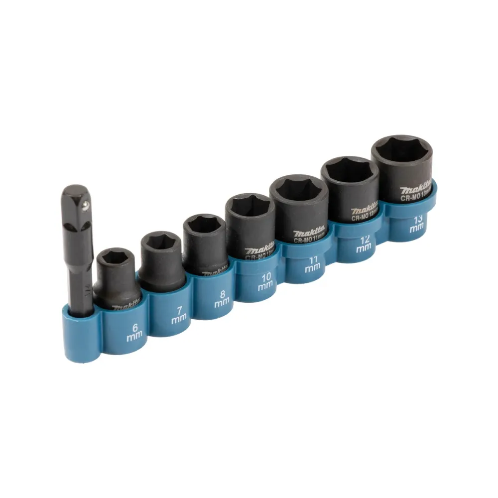 Набор ударных торцевых головок Makita, 1/4", 8 шт, E-12289