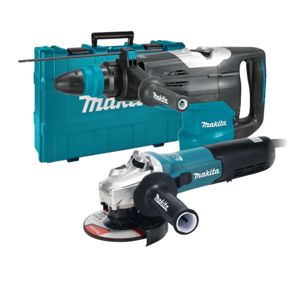 Набор электроинструмента Makita: угловая шлифмашина GA5090X01 + перфоратор HR5202C (ACSET-47)