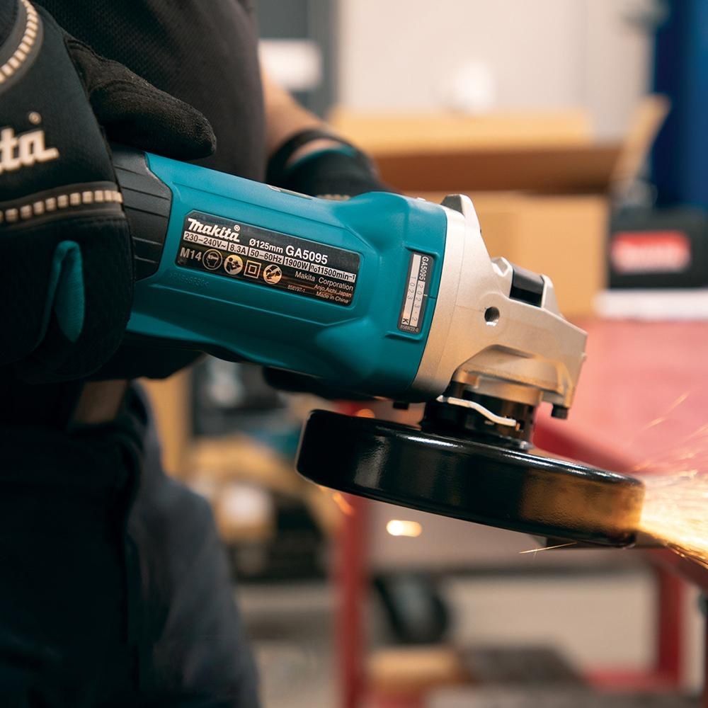 Угловая шлифмашина Makita GA5095X01, 1900 Вт, 125 мм, 11500 об/мин