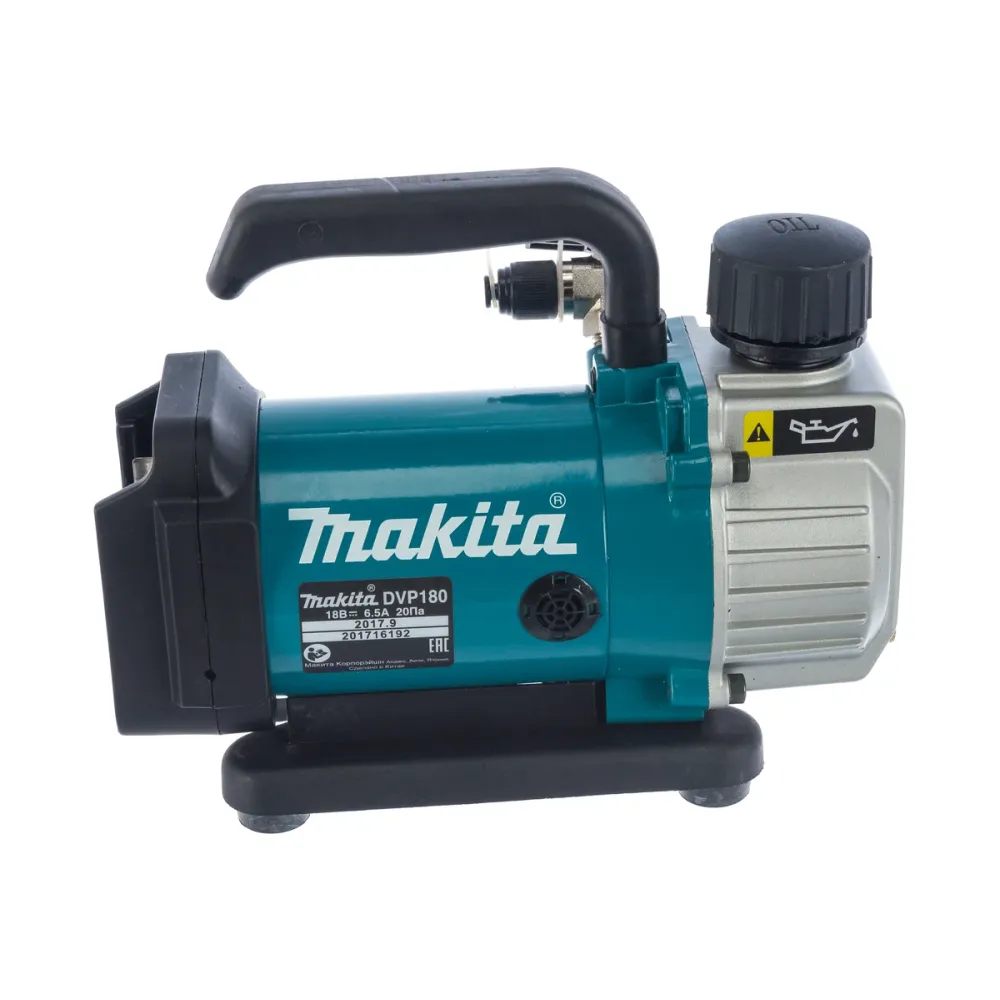 Аккумуляторный вакуумный насос Makita DVP180Z, 18 В, 20 Па, 50 л/мин, без АКБ и ЗУ