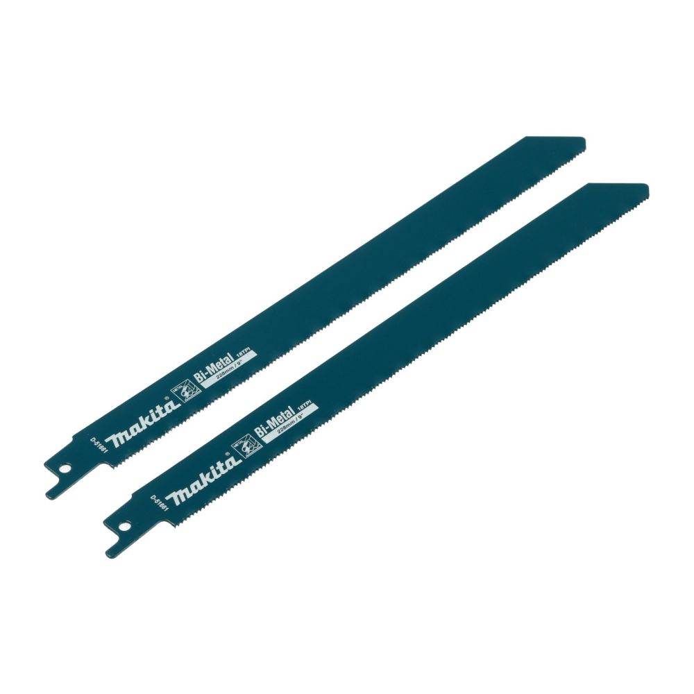 Полотно для сабельной пилы Makita по металлу, Bi-Metal, 225x0,9x18TPI, 2 шт, D-51661