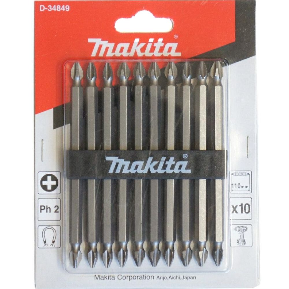 Насадка Makita двусторонняя PH2, 110 мм, E-form (MZ), 10 шт., D-34849