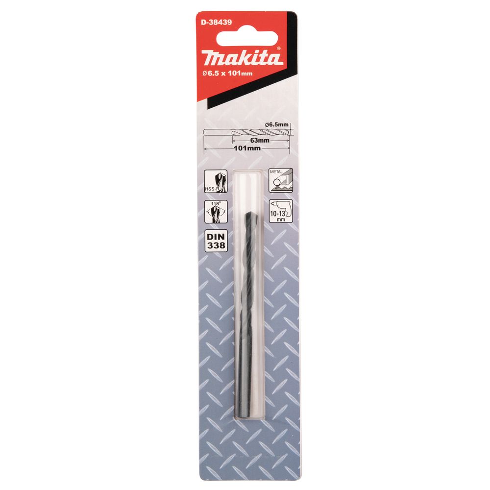 Сверло по металлу Makita HSS-R 6, 5х63x101, D-38439