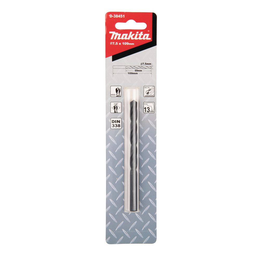 Сверло по металлу Makita HSS-R 7, 5х69x109, D-38451