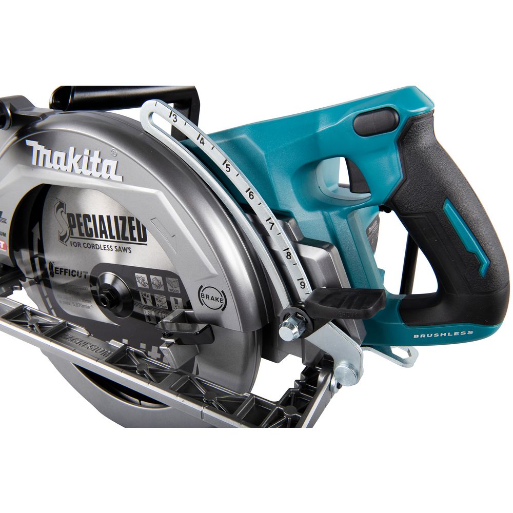 Набор Makita: аккумуляторная дисковая пила RS002GZ, 40 В, 260 мм, 4000 об/мин + АКБ BL4040, 40 В, 4 Ач + ЗУ DC40RA, 40 В, 6 А, PT1032