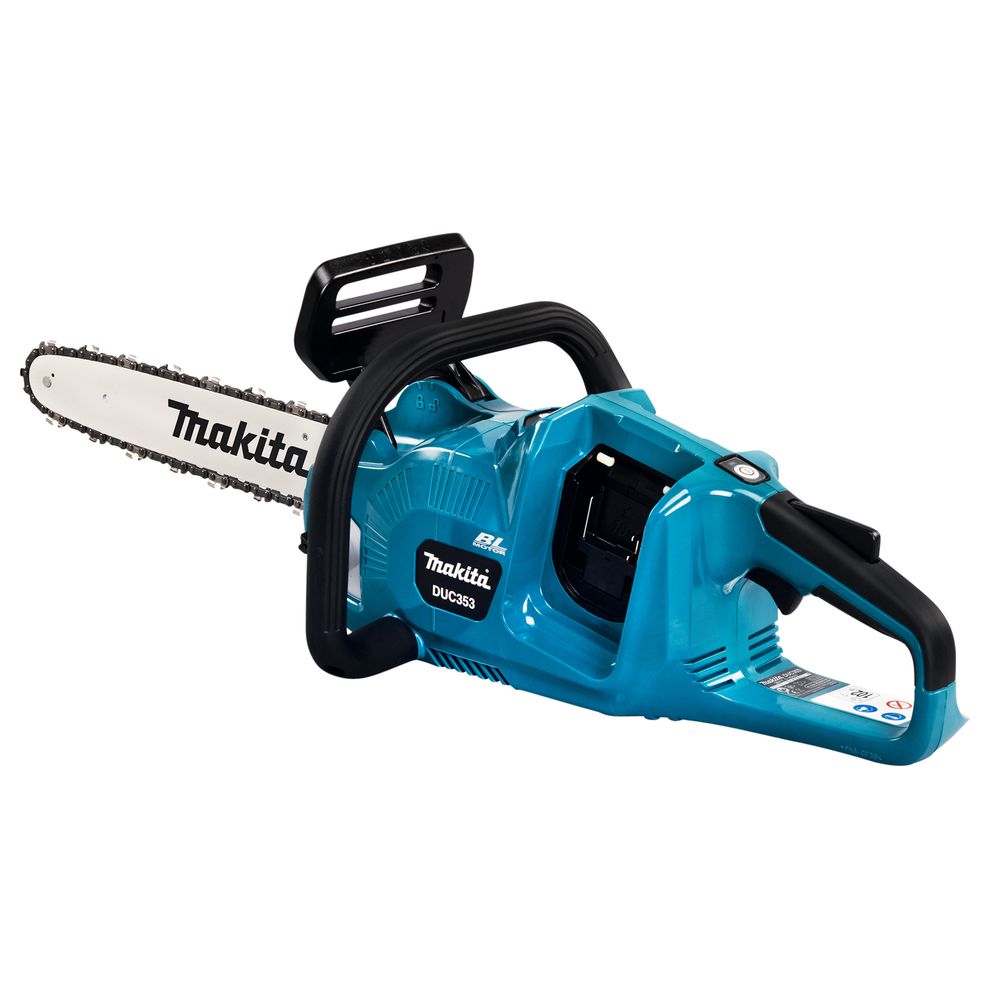 Набор Makita: аккумуляторная цепная пила DUC353Z + 2 аккумулятора 5 Ач BL1850B + зарядное устройство DC18RD, PT966