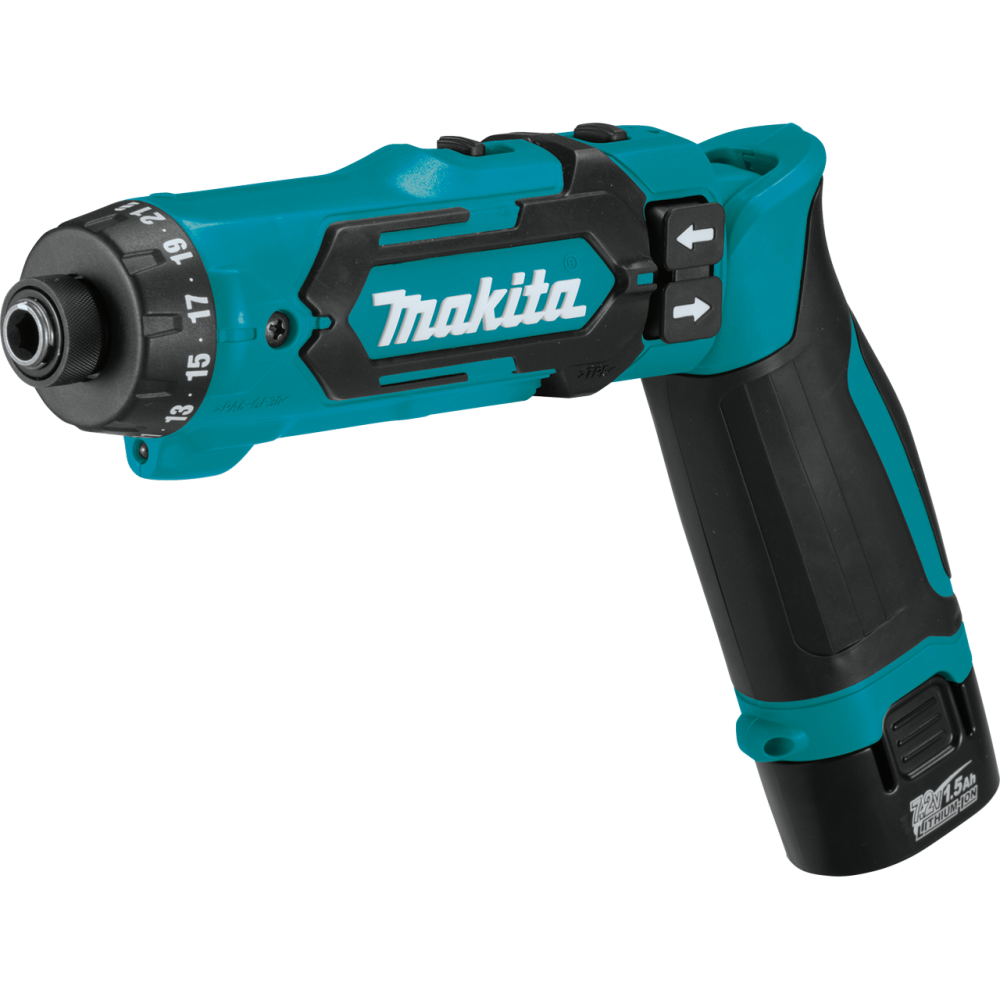 Аккумуляторная отвертка Makita DF012DSE, с 2 АКБ 1.5 Ач и ЗУ, в кейсе
