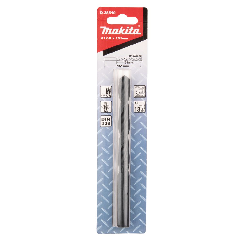 Сверло по металлу Makita HSS-R 12х101x151, D-38510