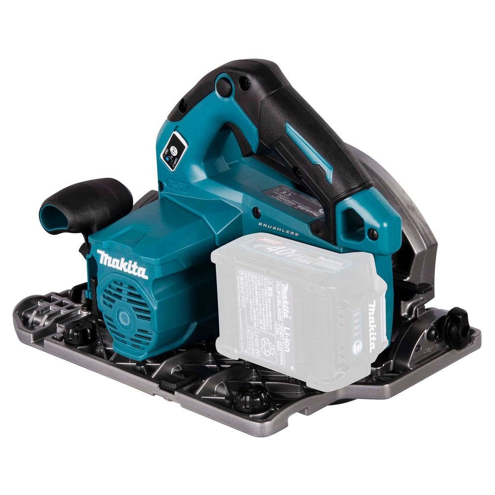 Набор Makita: аккумуляторная дисковая пила HS004GZ01, 40 В, 190 мм, 6000 об/мин + АКБ BL4040, 40 В, 4 Ач + быстрое ЗУ DC40RA, PT1033
