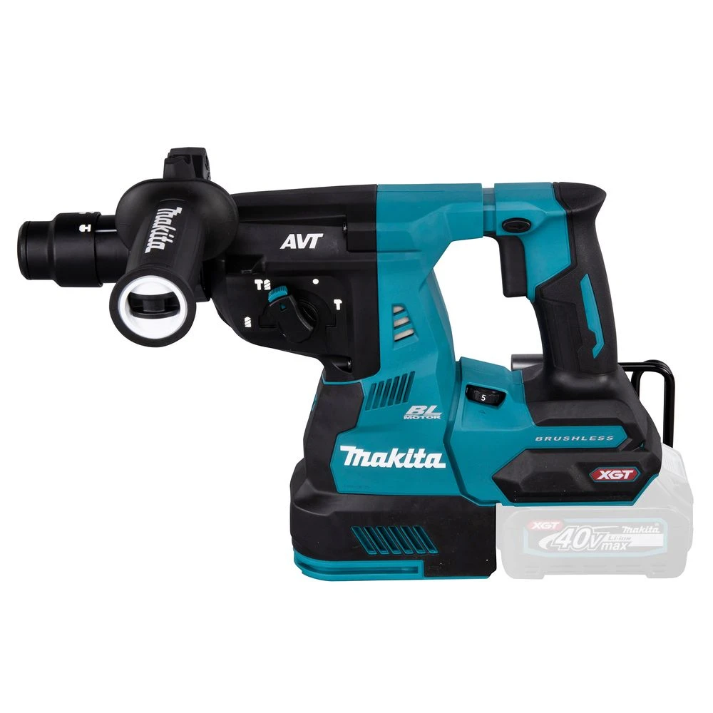 Набор Makita: аккумуляторный перфоратор HR004GZ, 40 В, 2.9 Дж, 5000 уд/мин + АКБ BL4040, 40 В, 4 Ач + быстрое ЗУ DC40RA, PT1034