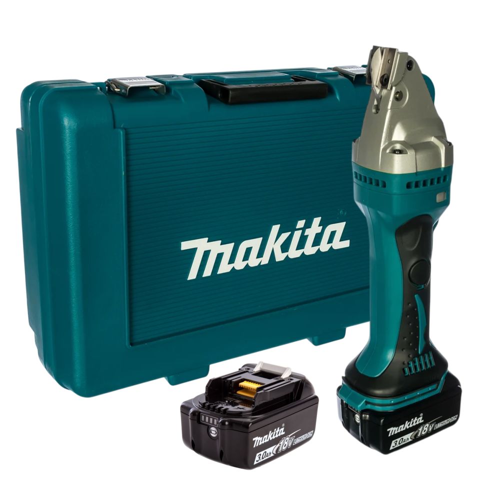 Аккумуляторные ножницы Makita DJS161RFE, 18 В, 2.5 мм, 4300 ход/мин, с 2 АКБ 3 Ач и ЗУ, в кейсе