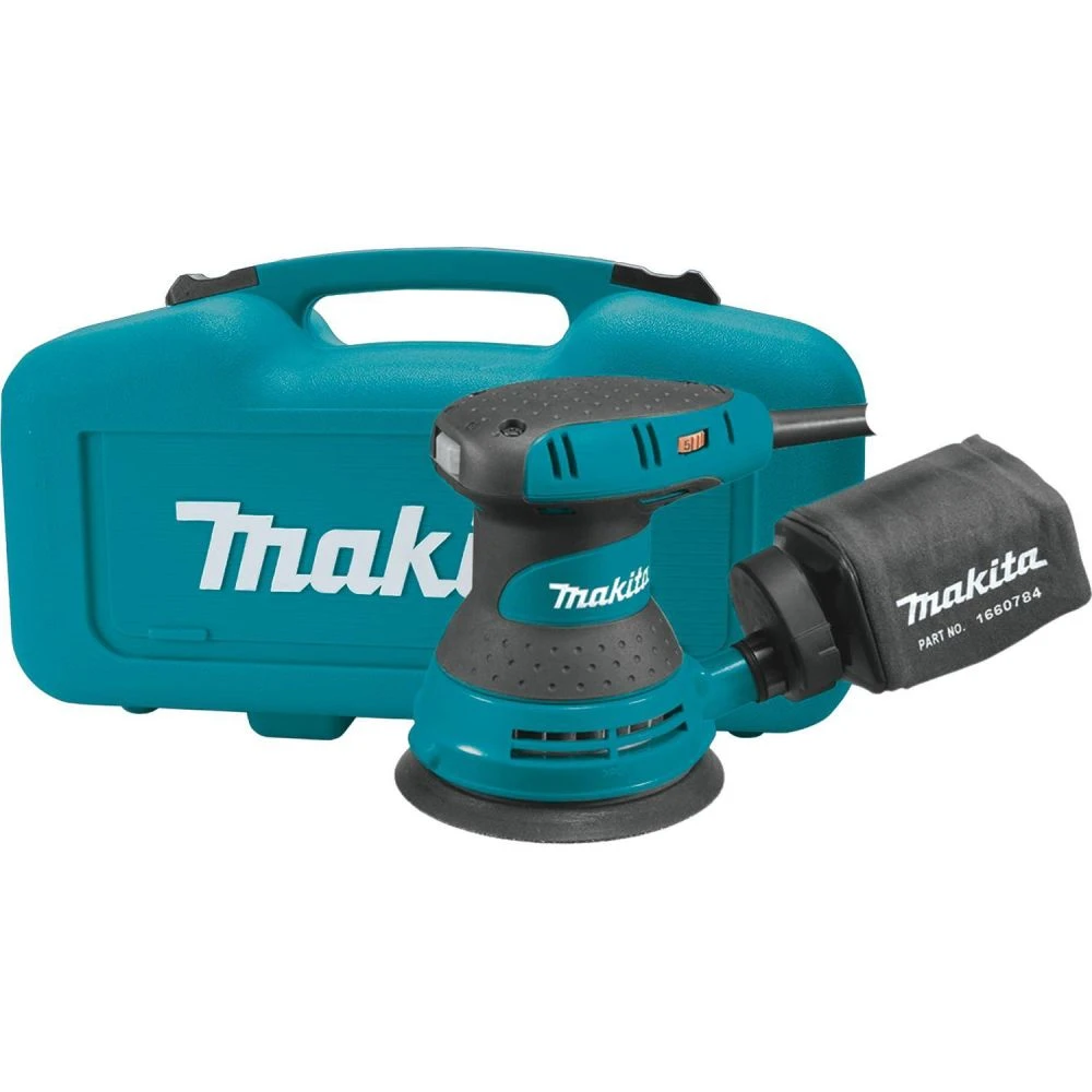 Эксцентриковая шлифовальная машина Makita, 300 Вт, 125 мм, 12000 об/мин, в кейсе, BO5031K