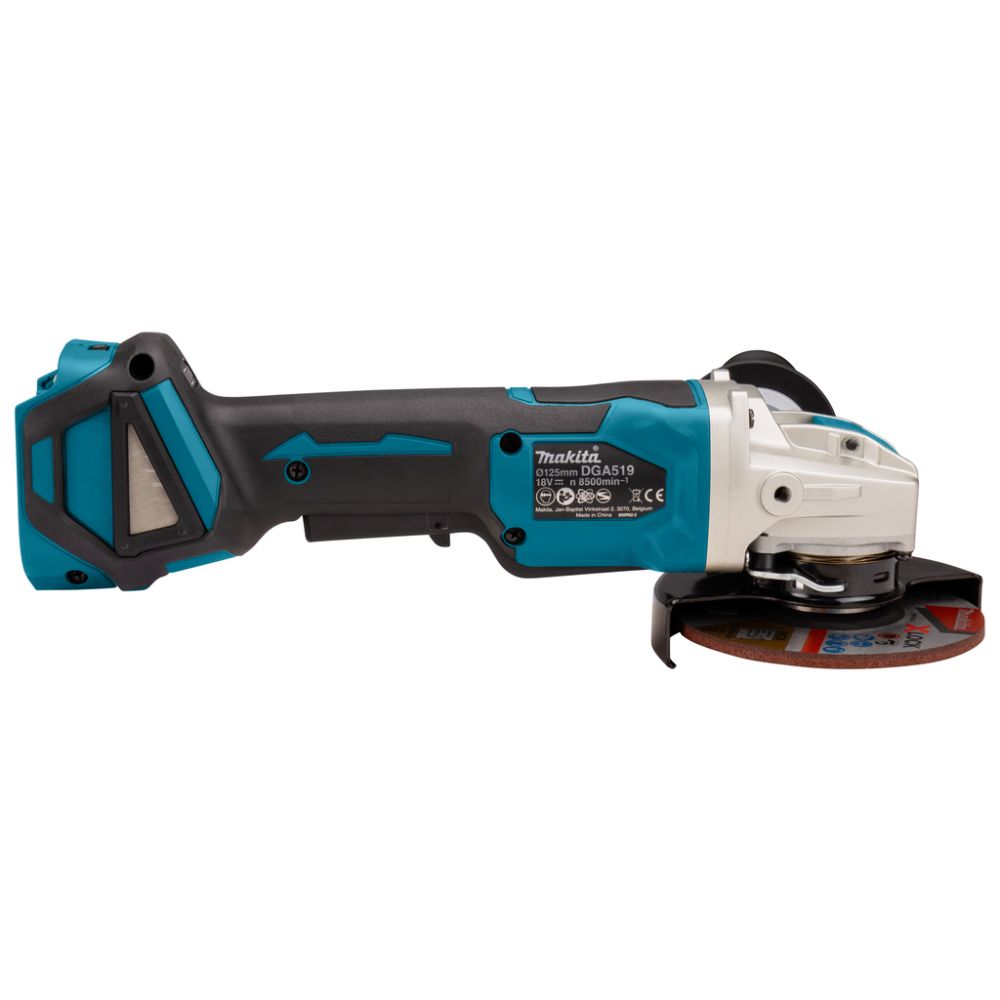 Аккумуляторная угловая шлифмашина Makita DGA519Z, 18 В, 125 мм, 8500 об/мин, без АКБ и ЗУ
