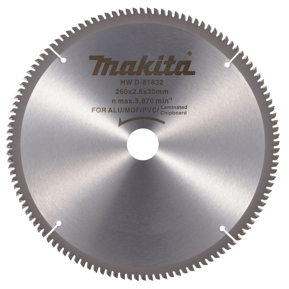 Диск пильный Makita D-81832, по мультиматериалу, 260х30х2.6 мм, 5 шт. (D-81832-5)
