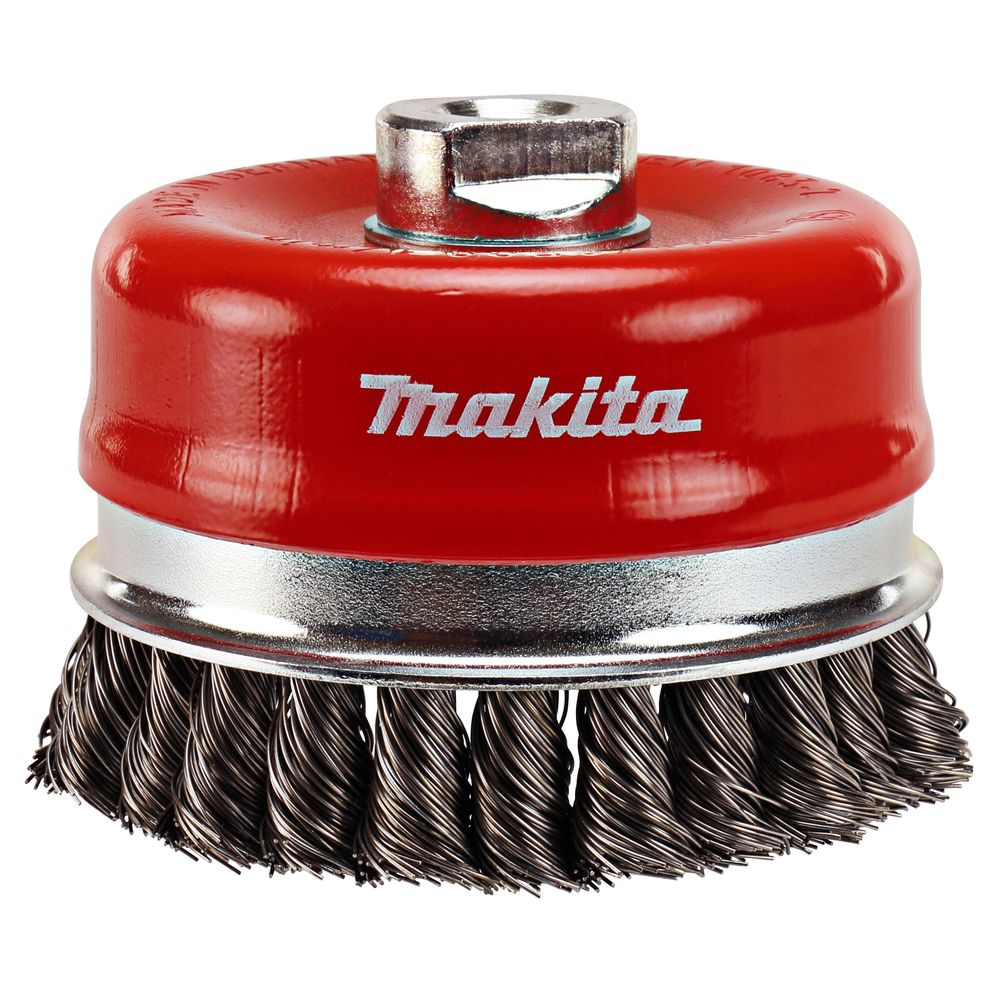 Щетка проволочная чашечная Makita PREMIUM (d100 мм, толщ. проволоки 0.5 мм, пучки, металл, M14x2), P-04472