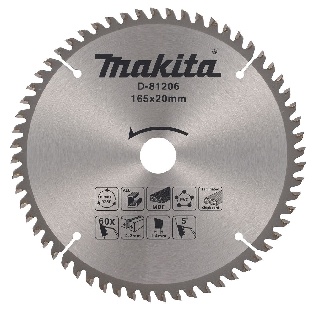 Диск пильный Makita STANDARD, 165х20х2.2 мм, 1 шт. (D-81206)