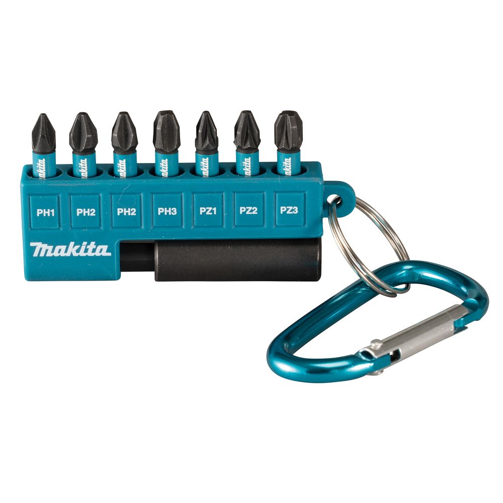 Бита Makita PH1,2XPH2,PH3,PZ1,PZ2,PZ3, 25 мм, хвостовик 1/4", 8 шт. (E-11994)