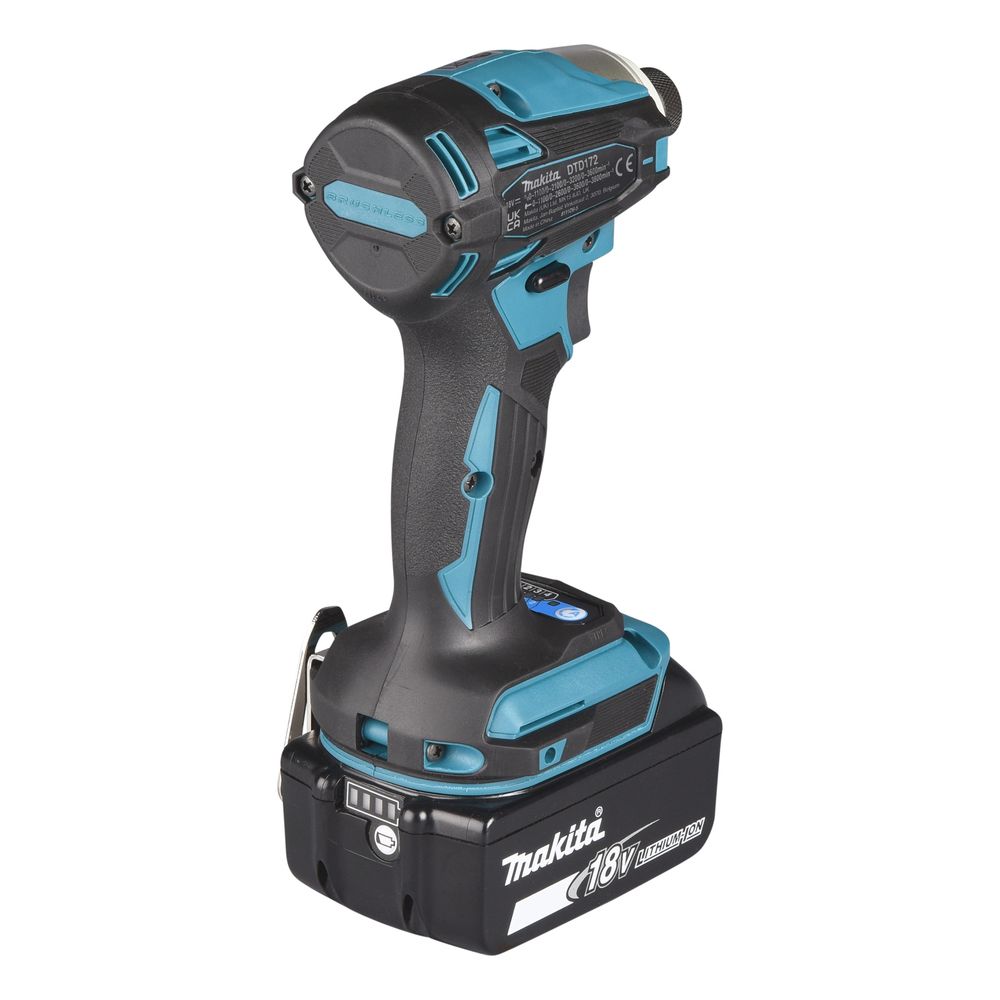 Аккумуляторный ударный шуруповерт Makita LXT, 18 В, 180 Нм, DTD172RTJ