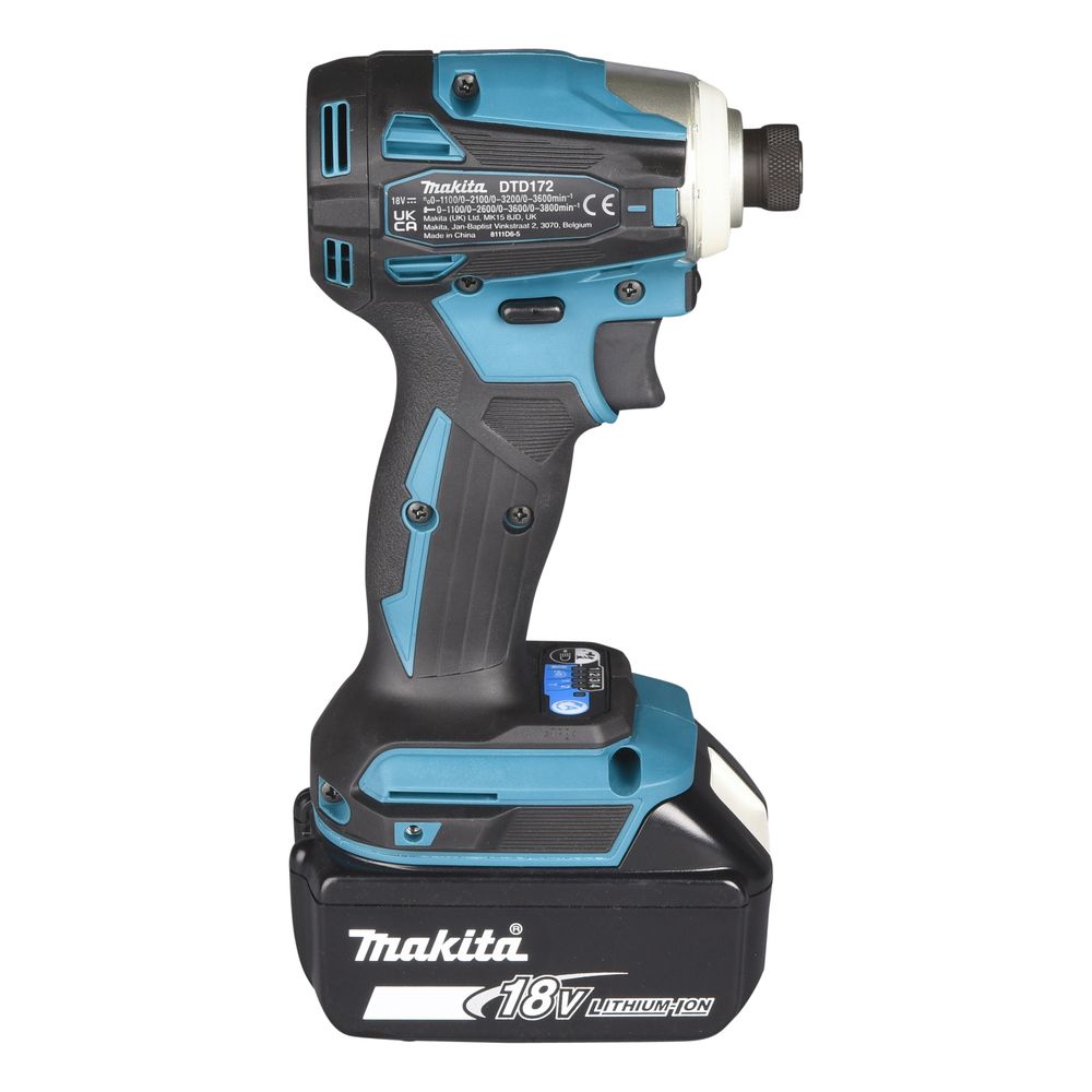 Аккумуляторный ударный шуруповерт Makita LXT, 18 В, 180 Нм, DTD172RTJ