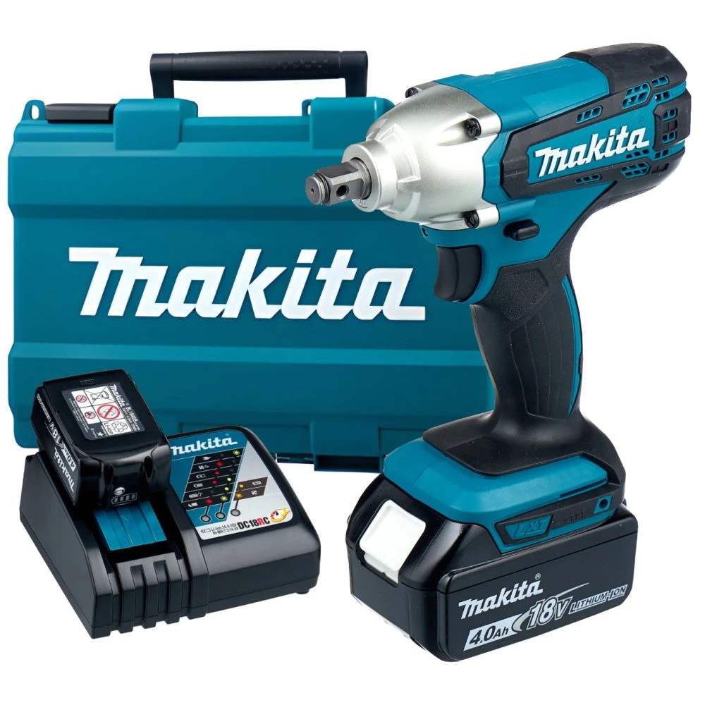 Аккумуляторный гайковерт Makita DTW190RME, 18 В, 190 Нм, 3000 уд/мин, с 2 АКБ 4 Ач и ЗУ, в кейсе