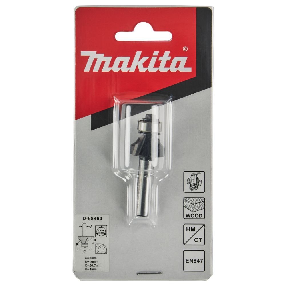Фреза Makita кромочная калевочная "Standard", 20.7х10х53 мм, (D-68460)
