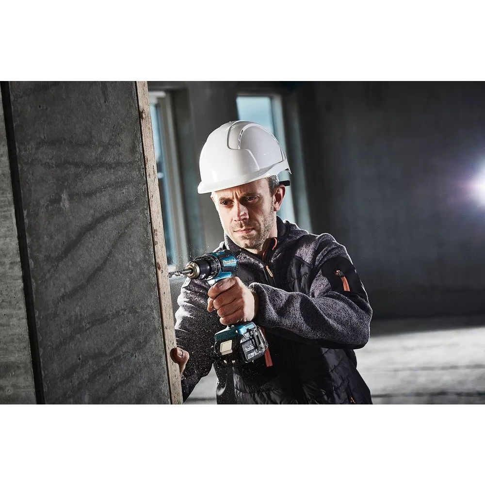 Аккумуляторная ударная дрель-шуруповерт Makita DHP485SYE, 1900 об/мин, с 2 АКБ 1.5 Ач и ЗУ, в кейсе