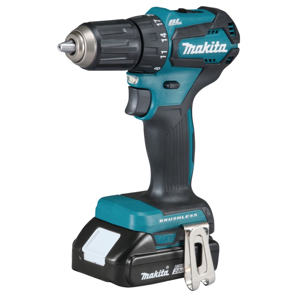 Аккумуляторная дрель-шуруповерт Makita, 18 В, 1700 об/мин, 25500 уд/мин, с 2 АКБ 2 Ач и ЗУ, в кейсе MakPac, DHP483RAJ