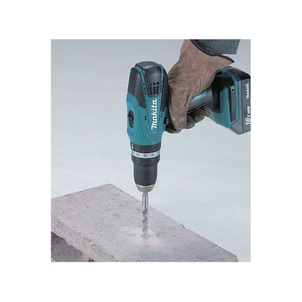 Аккумуляторная ударная дрель-шуруповерт Makita HP457DW, в кейсе, 18 В, 42 Нм