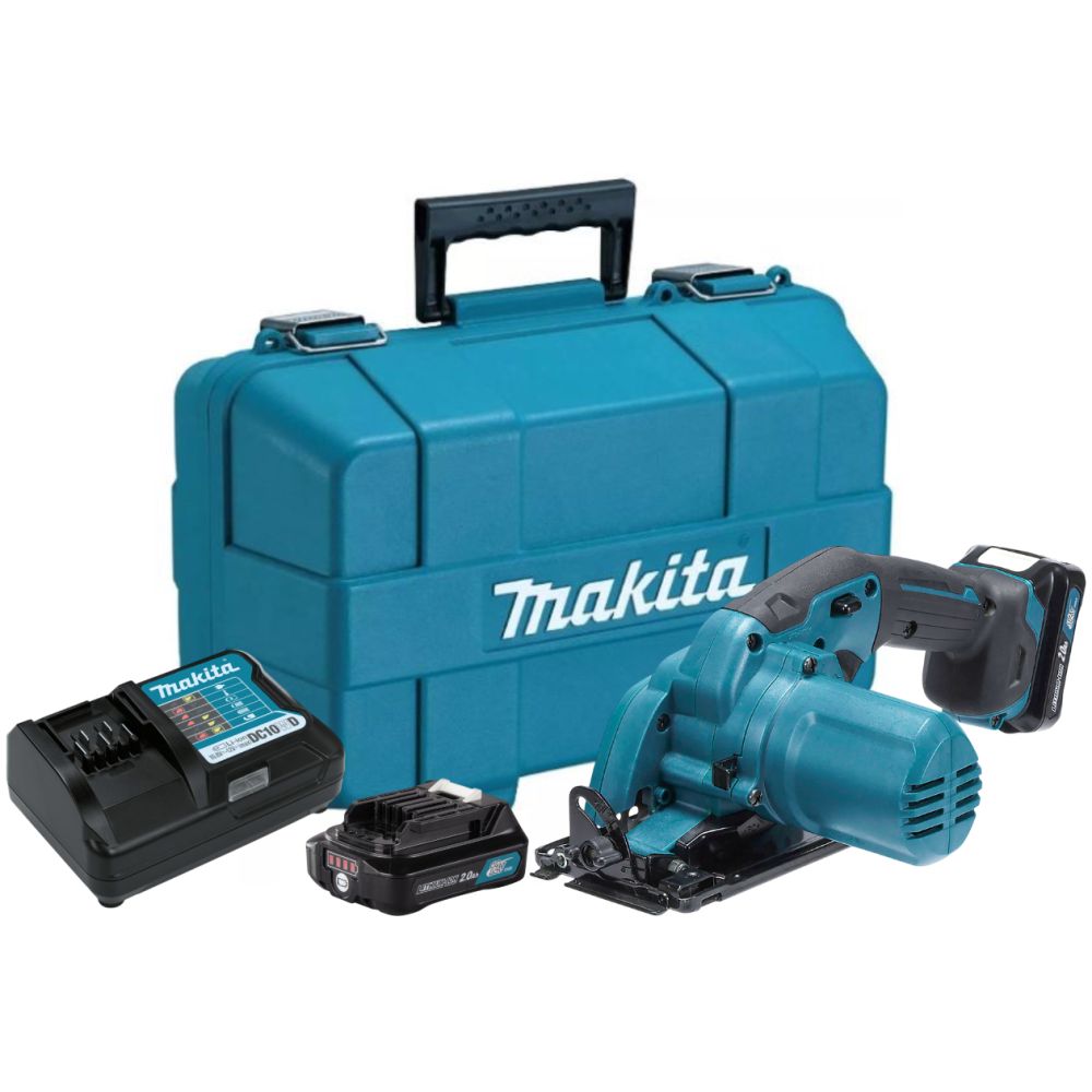 Аккумуляторная дисковая пила Makita HS301DWAE, 12 В, 85 мм, 1500 об/мин, с 2 АКБ 2 Ач и ЗУ, в кейсе