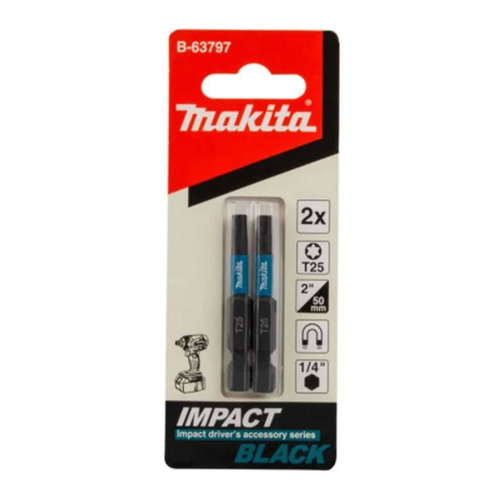 Бита Makita T25, 50 мм, хвостовик 1/4", 2 шт. (B-63797)