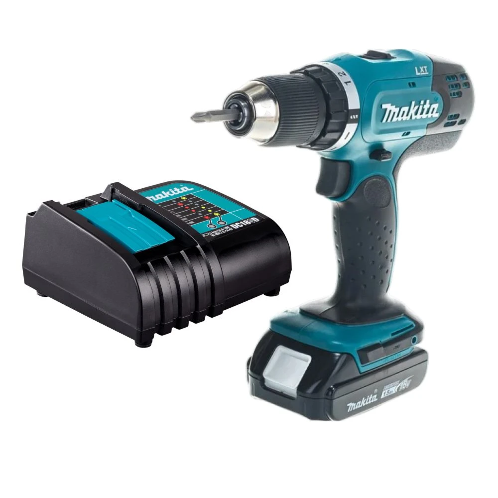Аккумуляторная дрель-шуруповерт Makita DDF453SYX5, 18 В, 1300 об/мин, с АКБ 1.5 Ач и ЗУ