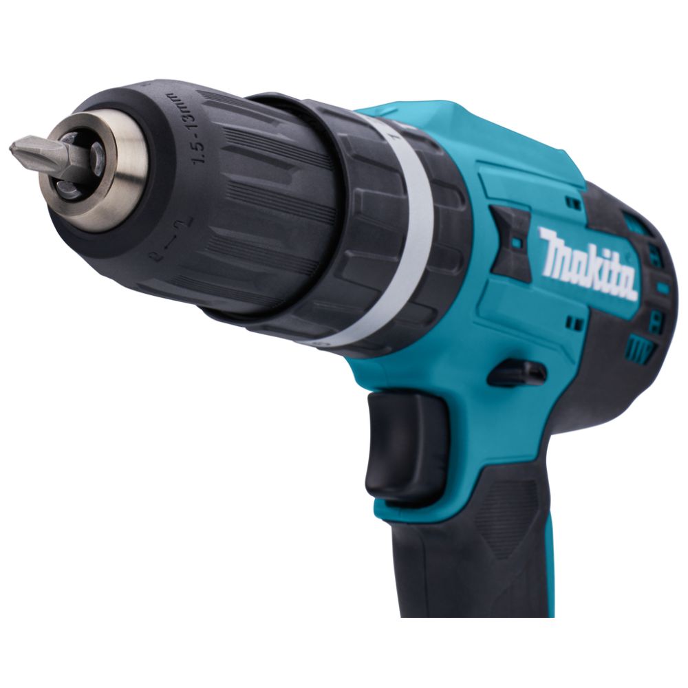 Аккумуляторная ударная дрель-шуруповерт Makita HP488DWAE, 18 В, 1400 об/мин, 21000 уд/мин, с 2 АКБ 2 Ач и ЗУ, в кейсе