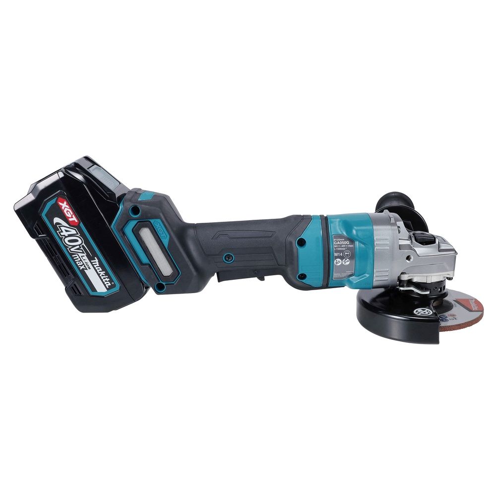 Аккумуляторная угловая шлифмашина Makita GA050GT101, 40 В, 125 мм, 11000 об/мин, c АКБ 5 Ач и ЗУ, в 2 кейсах MakPac