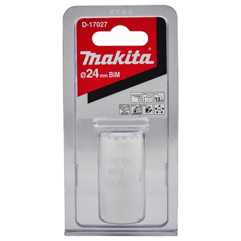 Коронка биметаллическая Makita 24х38 мм, D-17027