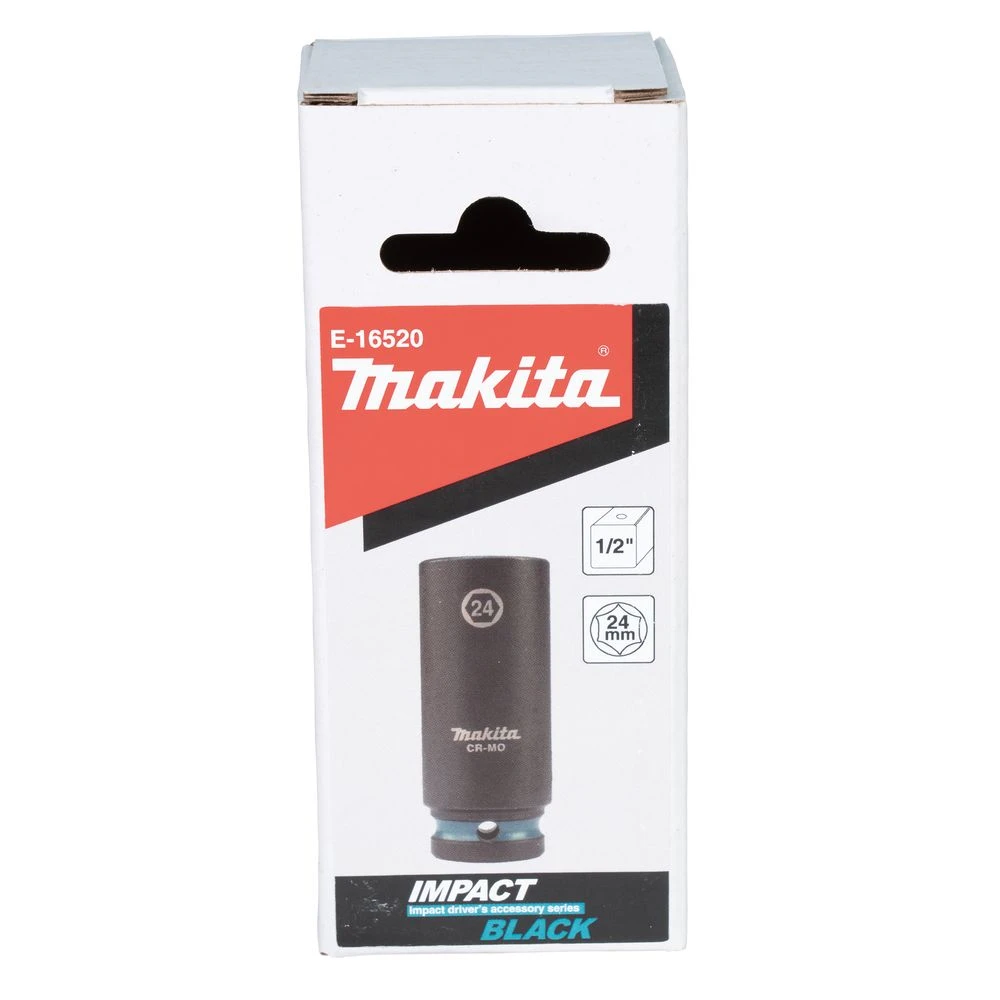 Ударная удлиненная торцовая головка Makita Impact Black 1/2" 24x81, 5 мм , E-16520