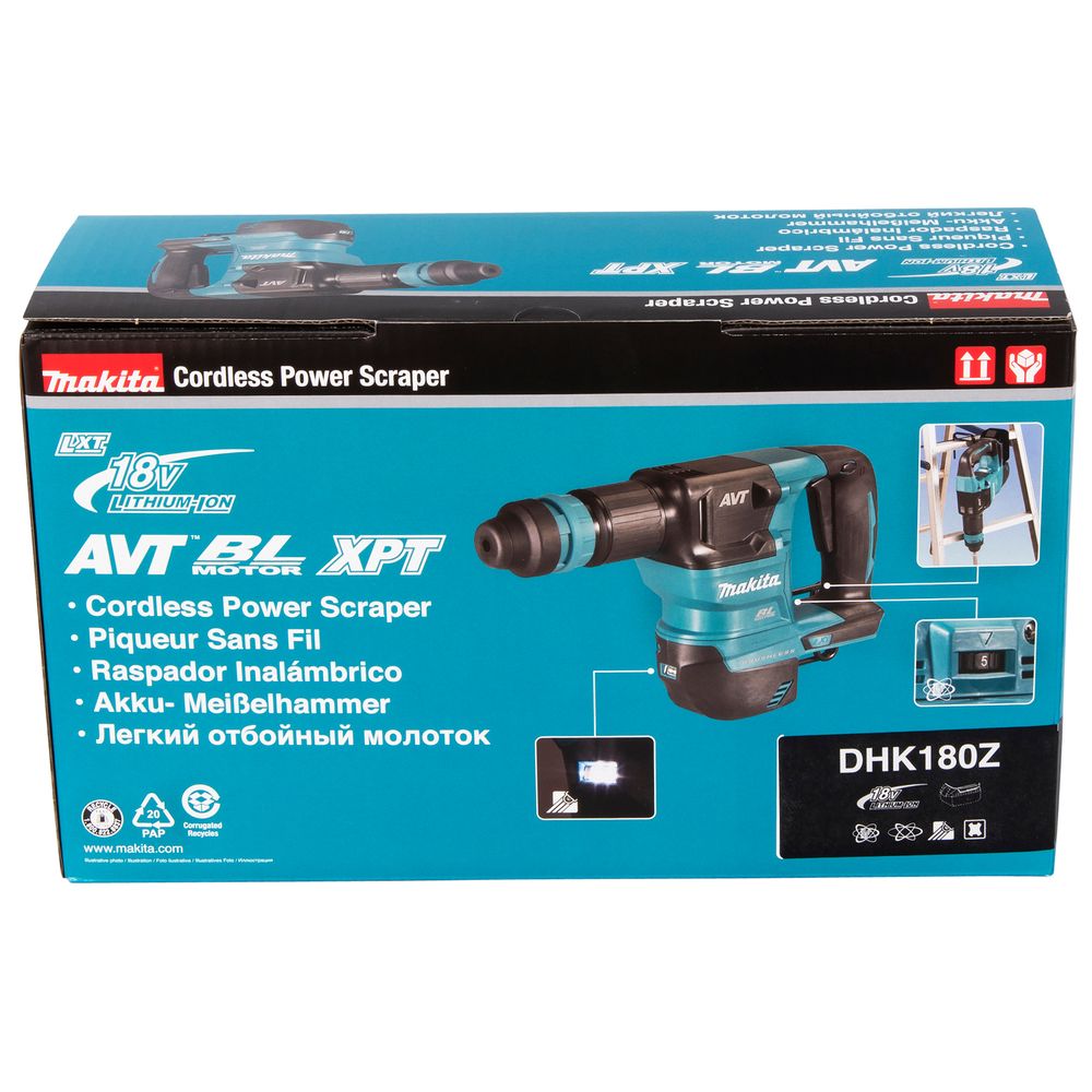 Аккумуляторный отбойный молоток Makita SDS-PLUS LXT 18В 3,1 Дж без акб и з/у, DHK180Z