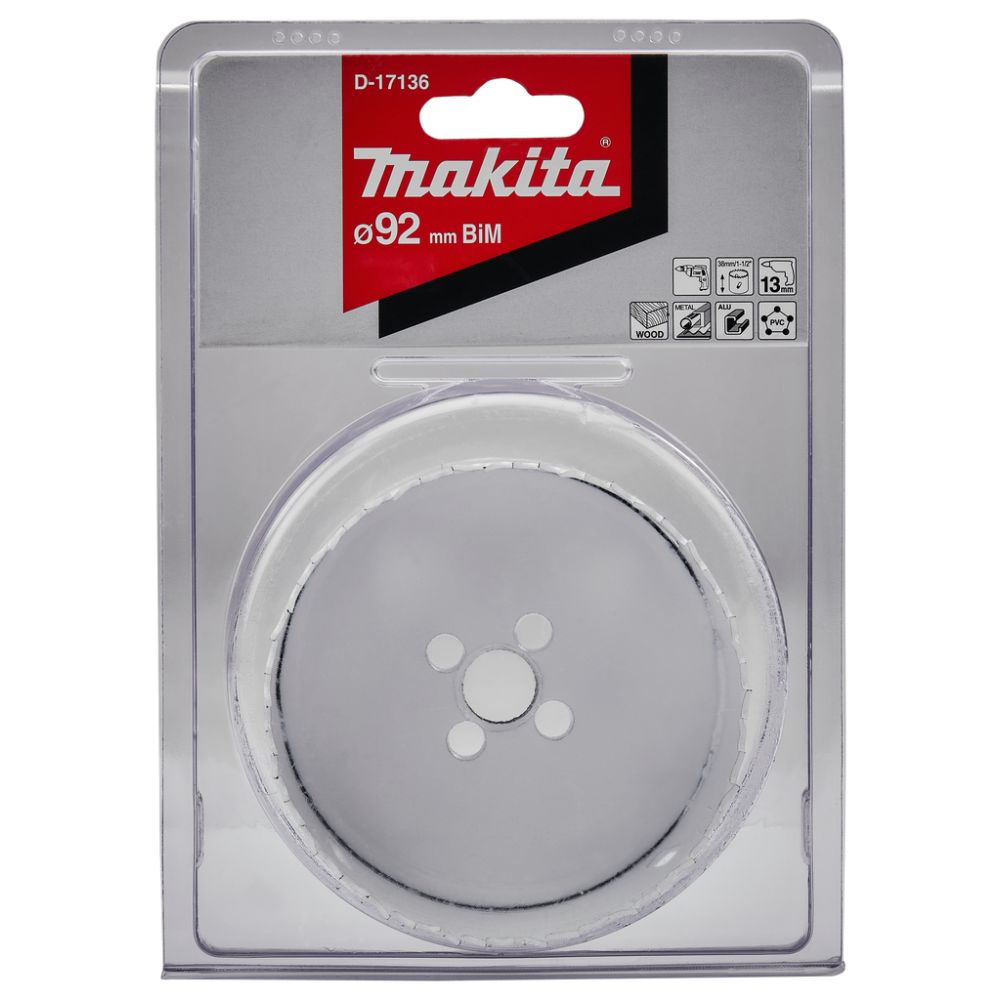 Коронка биметаллическая Makita 92х38 мм, D-17136