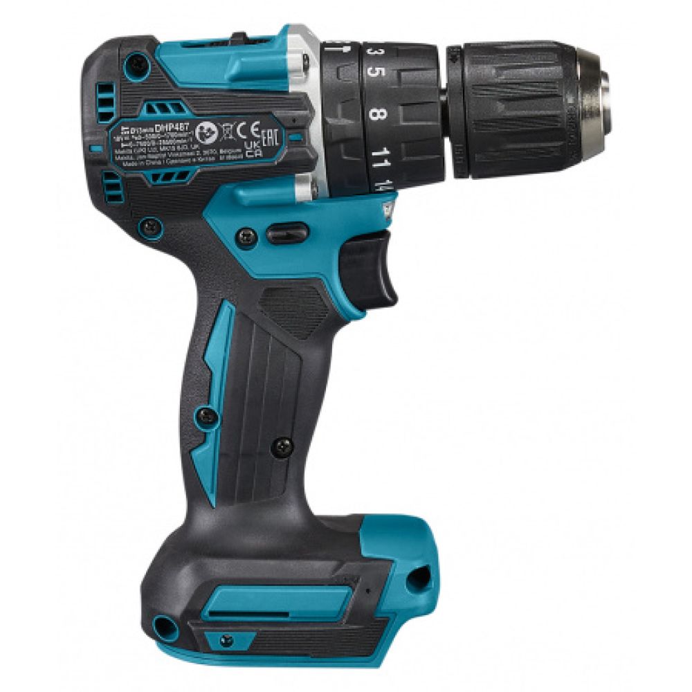 Аккумуляторная ударная дрель-шуруповерт Makita DHP487Z, 1700 об/мин, 22500 уд/мин, без АКБ и ЗУ