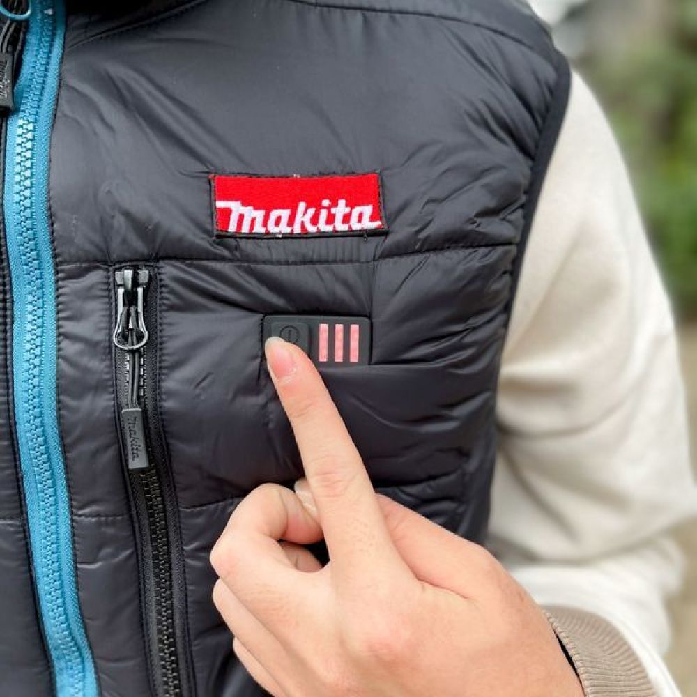 Аккумуляторный жилет Makita с подогревом, 10.8В/18В, L, без АКБ и ЗУ, CV101DZL
