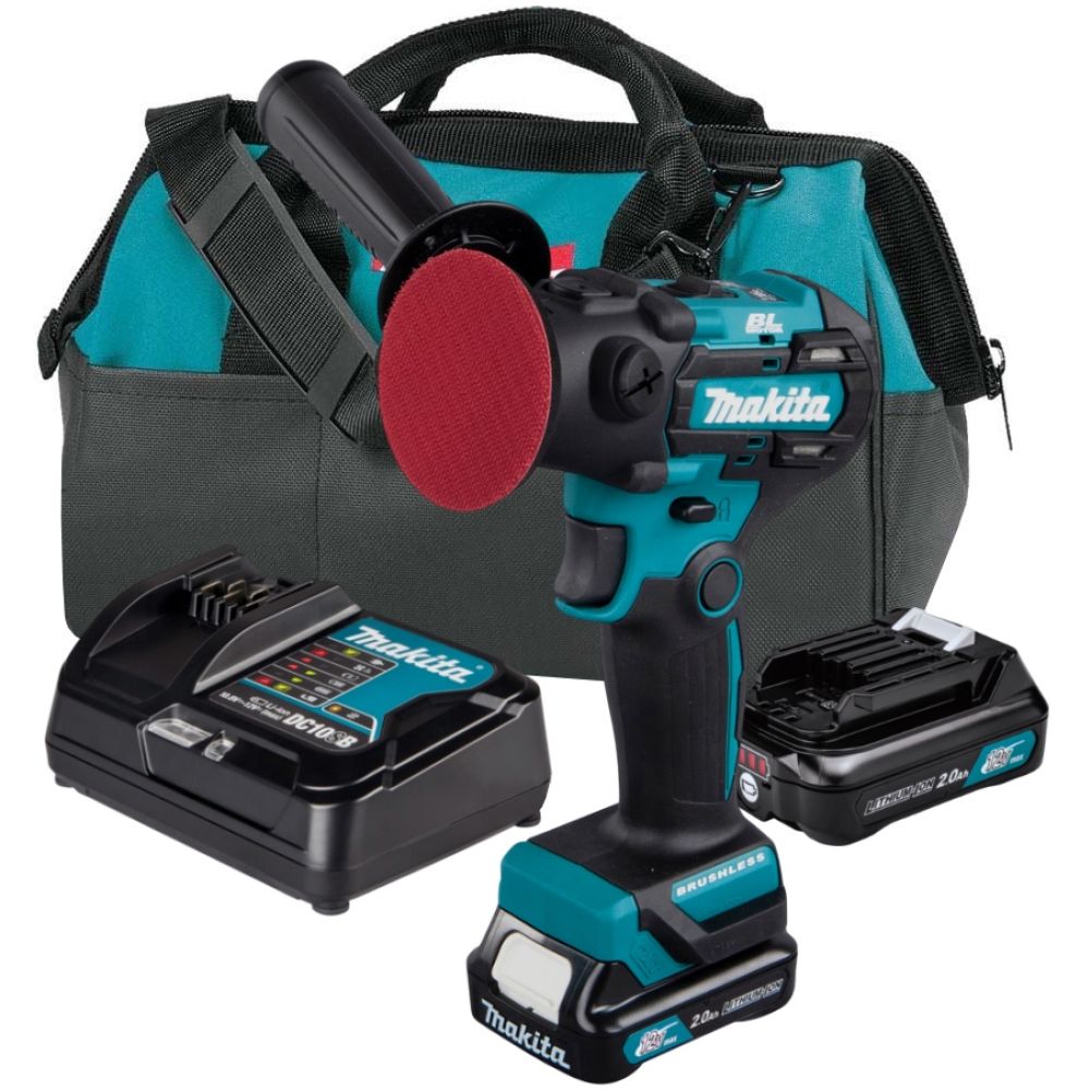 Аккумуляторная полировально-шлифовальная машина Makita PV301DSAE, 12 В, 75 мм, 9500 об/мин, с 2 АКБ 2 Ач и ЗУ, в сумке