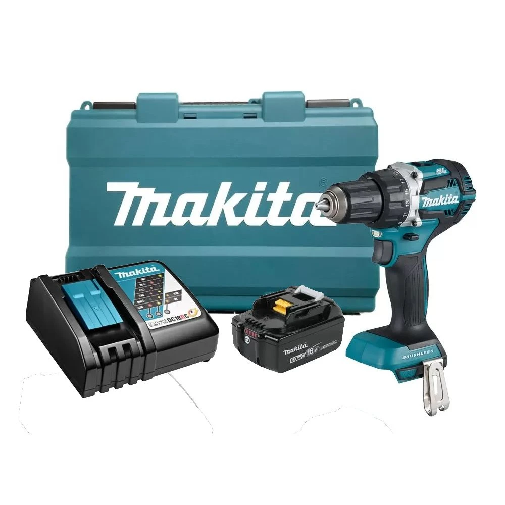 Аккумуляторная дрель-шуруповерт Makita DDF484RT, 18 В, 2000 об/мин, с АКБ 5 Ач и ЗУ, в кейсе