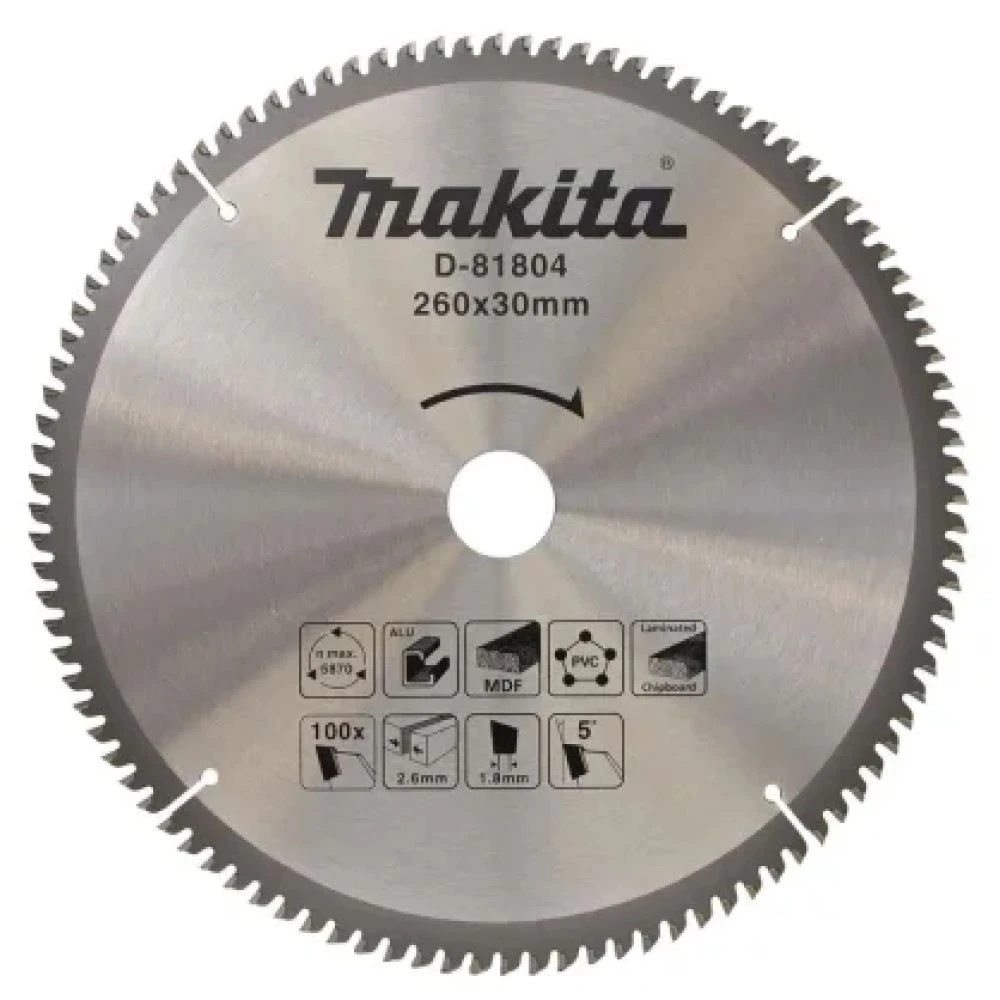 Диск пильный Makita STANDARD, 260х30х2.6 мм, 3 шт. (D-81804-3)