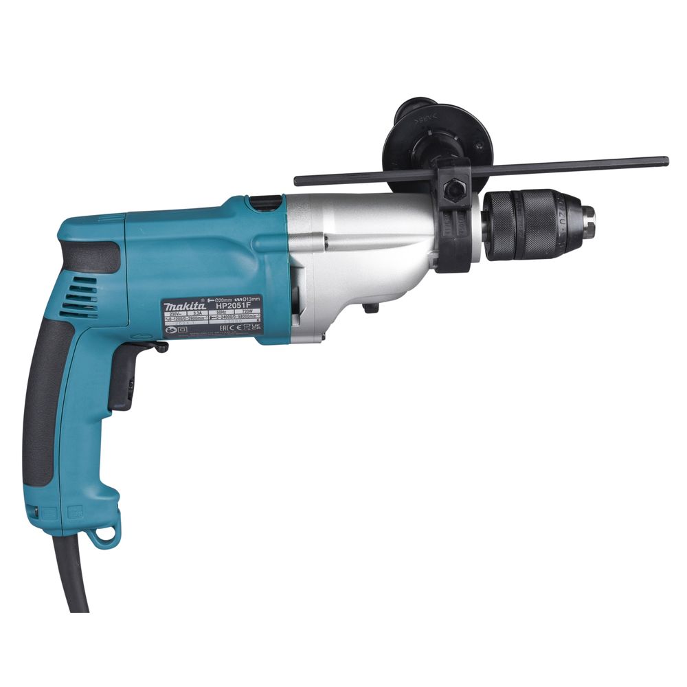 Ударная дрель Makita HP2051F, 720 Вт, 2900 об/мин, 58000 уд/мин, в кейсе