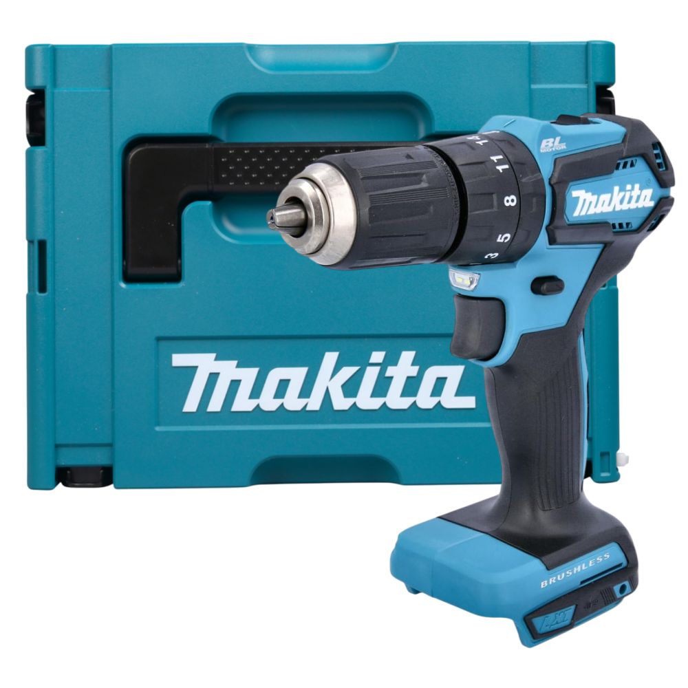 Аккумуляторная ударная дрель-шуруповерт Makita DHP483ZJ, 18 В, 1700 об/мин, 25500 уд/мин, без АКБ и ЗУ, в кейсе