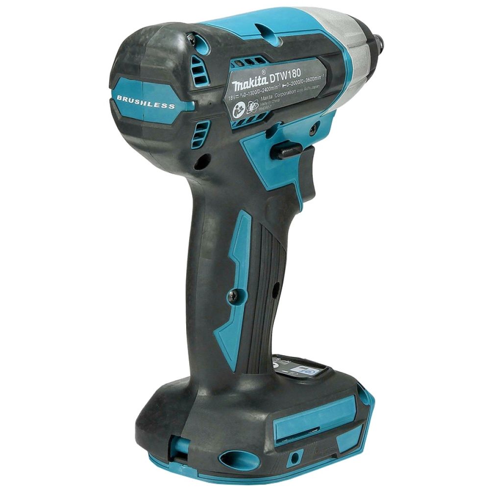 Аккумуляторный ударный гайковерт Makita DTW180, 18 В, 180 Нм, 3600 уд/мин, с АКБ 3 Ач и ЗУ (DTW180P1Z)