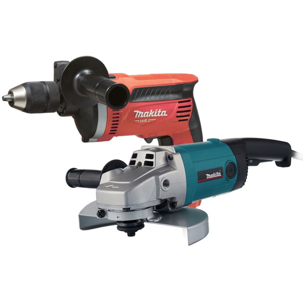 Набор электроинструмента Makita: ударная дрель M8101 + угловая шлифмашина 9069 (ACSET-14)