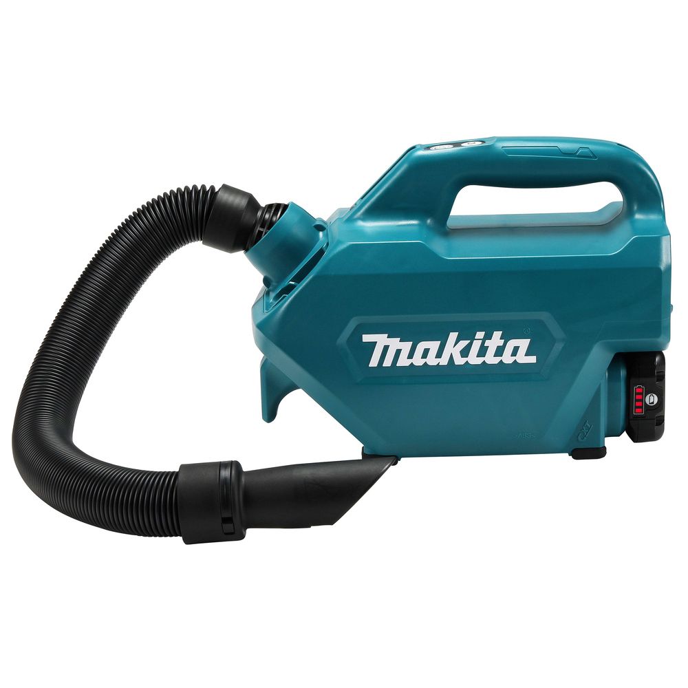 Набор: аккумуляторный пылесос Makita CL121DZ + аккумулятор Makita BL1021B (CXT 12В, 2 Ач) + зарядное устройство  Makita DC10WD (Li-Ion CXT, 10,8-12В)